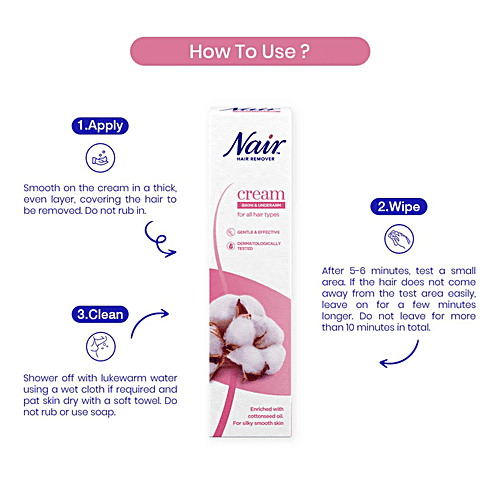 Nair  Bikini & Underarm Hair Remover Cream For Delicate Areas, Gentle & Effective, 90 ml  