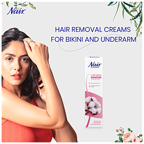 Nair  Bikini & Underarm Hair Remover Cream For Delicate Areas, Gentle & Effective, 90 ml  