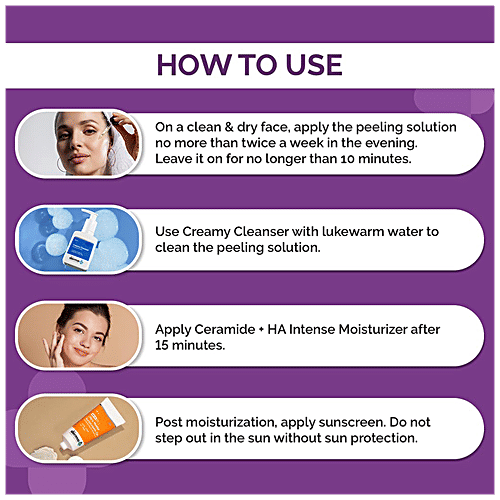 The Derma Co 15% AHA & 1% BHA Beginner Peeling Face Solution - For 10 Minutes Weekly Exfoliation, 30 ml  