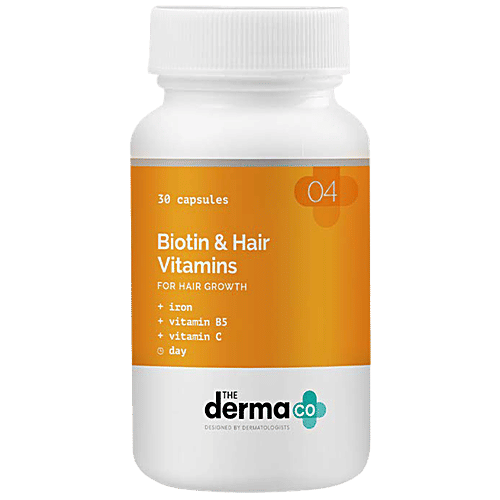 Buy The Derma Co Biotin & Hair Vitamins Capsules With Iron, Controls
