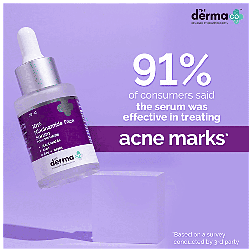 The Derma Co 10% Niacinamide Face Serum - With Zinc, Fragrance-Free, For Acne Marks, 30 ml  