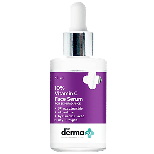 The Derma Co 10% Vitamin C Face Serum - Niacinamide & Hyaluronic Acid, 30 ml  For Skin Radiance