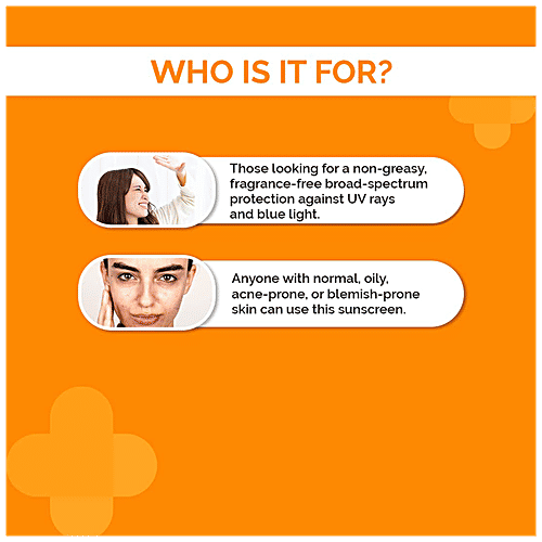 The Derma Co 1% Hyaluronic Sunscreen Aqua Gel - SPF 50, 50 g For Broad Spectrum & Blue Light Protection