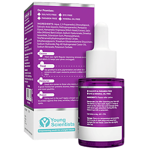 The Derma Co 2% Salicylic Acid Face Serum - With Witch Hazel & Willow Bark, For Active Acne, 30 ml  