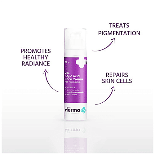 The Derma Co 2% Kojic Acid Face Cream - With Vitamin C & Glycolic Acid, For Pigmentation, 30 g  
