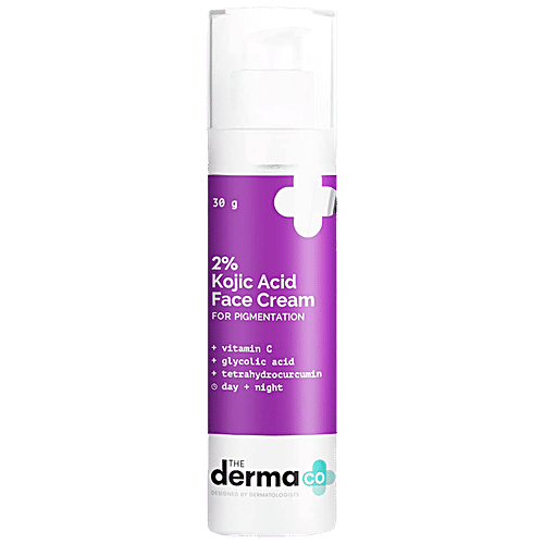The Derma Co 2% Kojic Acid Face Cream - With Vitamin C & Glycolic Acid, For Pigmentation, 30 g  