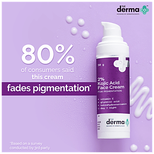 The Derma Co 2% Kojic Acid Face Cream - With Vitamin C & Glycolic Acid, For Pigmentation, 30 g  