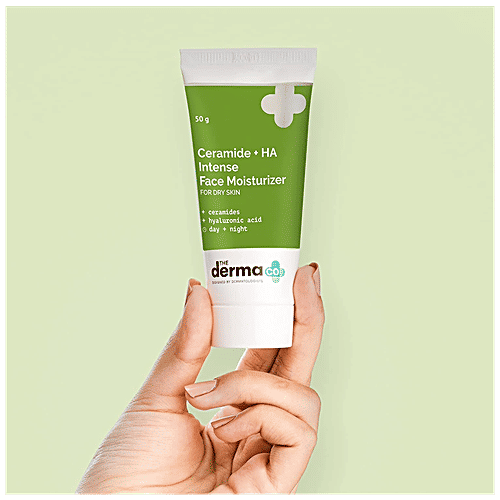The Derma Co Ceramide + HA Intense Face Moisturizer - Treats Acne & Pigmentation, For Dry Skin, 50 g  