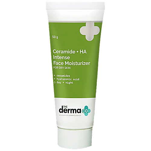 The Derma Co Ceramide + HA Intense Face Moisturizer - Treats Acne & Pigmentation, For Dry Skin, 50 g  