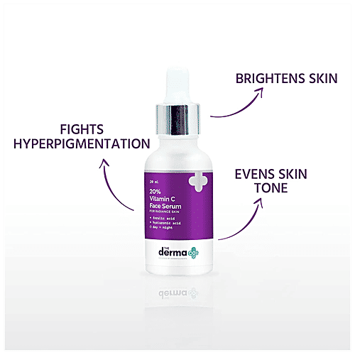 The Derma Co 20% Vitamin C Face Serum - With Ferulic & Hyaluronic Acid, For Skin Radiance, 20 ml  