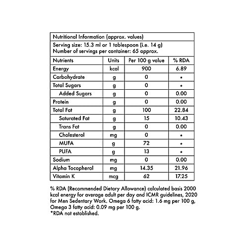 Hamdard Foods Olive Pomace Oil - Suitable For Indian Cooking, Rich In Vitamin E & K, High In MUFA, 1 L  