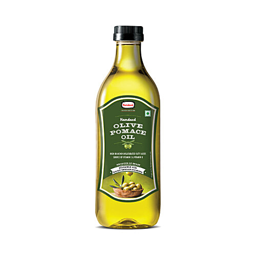 Hamdard Foods Olive Pomace Oil - Suitable For Indian Cooking, Rich In Vitamin E & K, High In MUFA, 1 L  