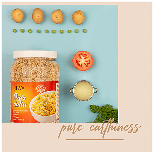 Jiwa Oats Dalia - Natural & Gluten Free, Wholegrain, 1 kg  Rich In Protein & Fiber