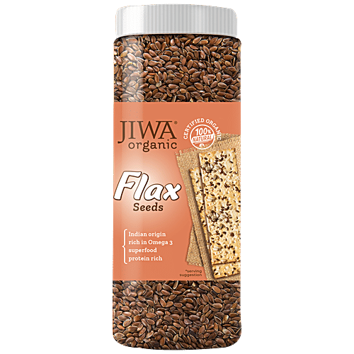 Buy Jiwa Organic Raw Flax/Alsi Seeds 100 Natural & Gluten Free
