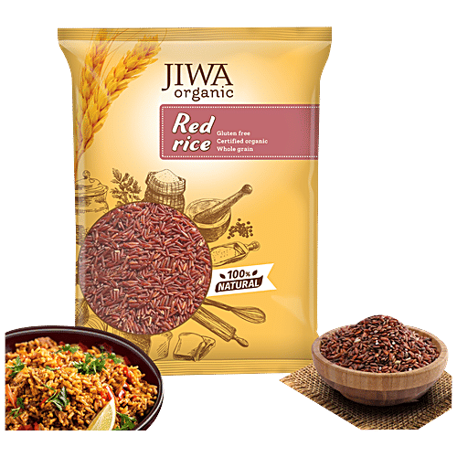 Jiwa Organic Red Rice - Natural & Gluten Free, Wholegrain, 1 kg  