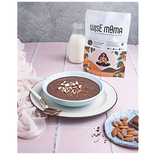 Wise Mama Madagascar Chocolate Millet Porridge With Whole Grains, Nuts, Seeds & 0% Trans-Fat, 300 g Pouch