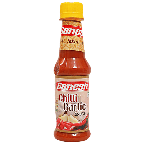Ganesh Sharbat Chilli Garlic Sauce - Hot & Spicy, Mouth Watering, 200 g PET Bottle 
