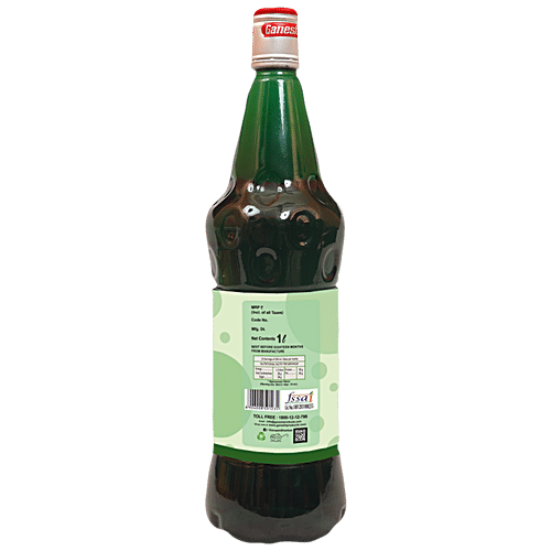 Ganesh Sharbat Green Mint Syrup - Goes With Water Or Soda, 1 L PET Bottle 