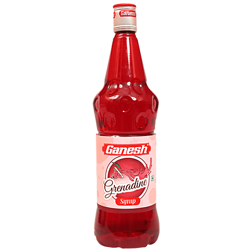 Ganesh Sharbat Ganesh grenadine-syrup-with-pomegranate-lemon-juice-sweet-tarty-for-cocktails-mocktails 1 L PET Bottle, 1 L PET Bottle 