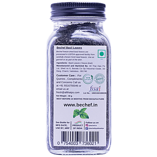 Buy Bechef Basil Leaves Freezedried, For Seasoning, Enhances Taste