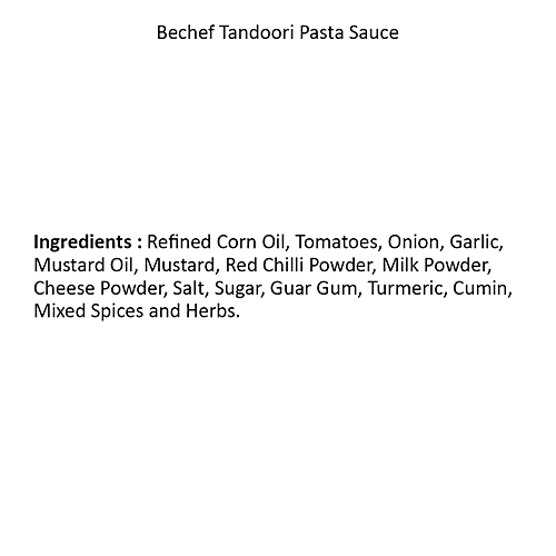 Bechef Tandoori Pasta & Sandwich Sauce - Curry Style, Enhances Taste & Flavour, Premium Quality, 350 g  