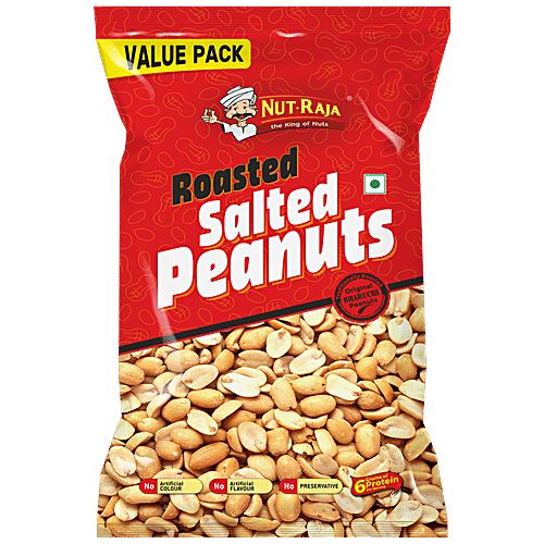 JABSONS Roasted Salted Peanuts - Protein Rich, No Artificial Colours, Traditional Flavour, 320 g  