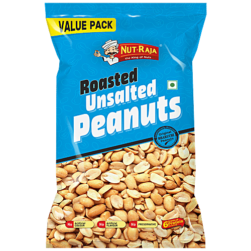 JABSONS Roasted Unsalted Peanuts - Protein Rich, No Artificial Colours, Traditional Flavour, 320 g  