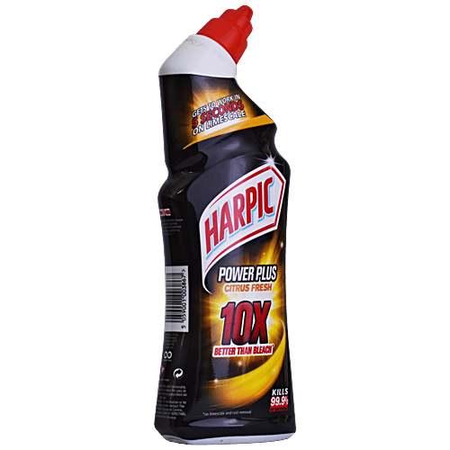 Harpic Power Plus Citrus Fresh - Better Than Bleach, Kills 99.9%, Acts On Limescale, 680 ml