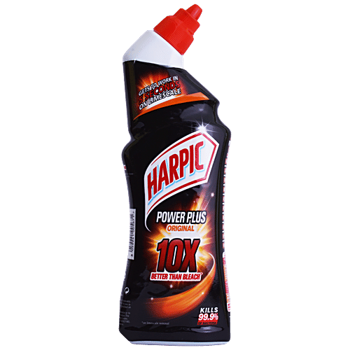 Harpic Power Plus Original - 10x Better Than Bleach, Kills 99.9% Germs, Acts On Limescale, 750 ml  10x Better Than Bleach
 Kills 99.9% Germs
 Acts On Limescale
