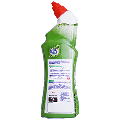 Harpic Toilet Cleaner - Active Fresh Mountain Pine, Long Lasting Freshness, Kills 99% Bacteria, 750 ml  