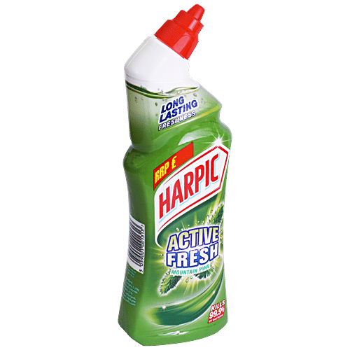 Harpic Toilet Cleaner - Active Fresh Mountain Pine, Long Lasting Freshness, Kills 99% Bacteria, 750 ml  