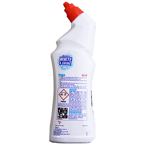 Harpic White & Shine Original Bleach - Baking Soda Ultimate Shine, Kills 99.9% Bacteria, 750 ml  