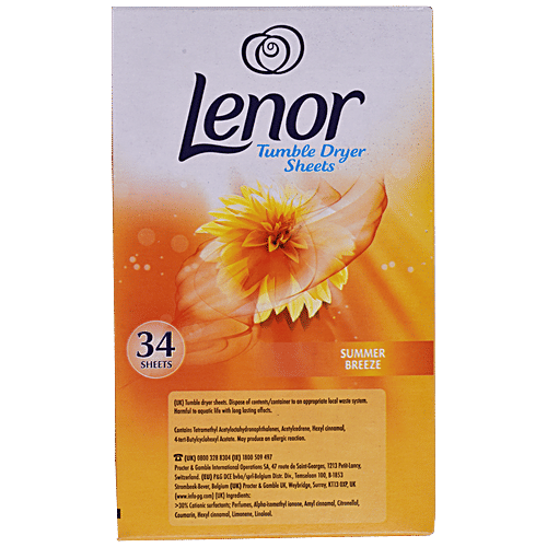 Buy Lenor Tumble Dryer Sheets Summer Breeze, Feels Fresh Online at