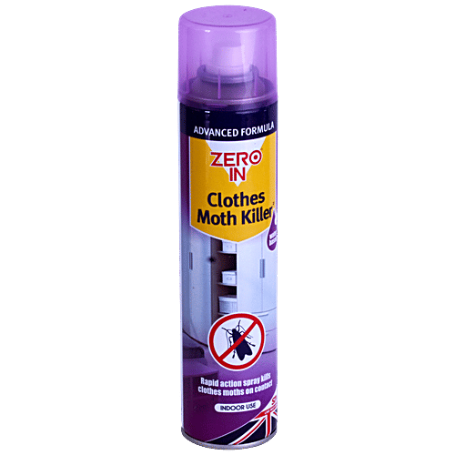 Buy Zero In Clothes Moth Killer Aerosol Advanced Formula For Indoor Use, Spray In Wardrobes