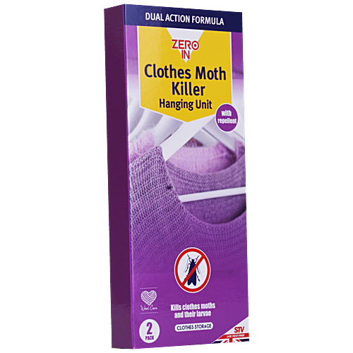Buy Zero In Clothes Moth Killer Hanging Unit Effective & LongLasting, Place In Cupboard