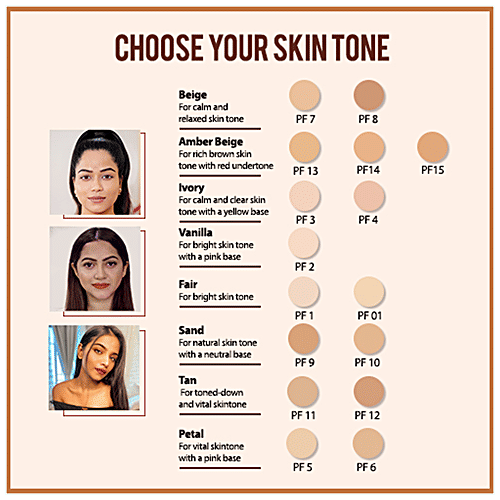 ColorBar 24 Hrs Wear Weightless Powder Foundation - Sweat-Proof Formula, Makes Complexion Even-Toned, 9.5 g PF 05 