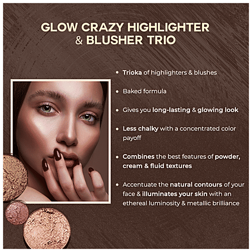 ColorBar Glow Crazy Palette - Long-Lasting, Baked Formula, 22.8 g Stunner - 002