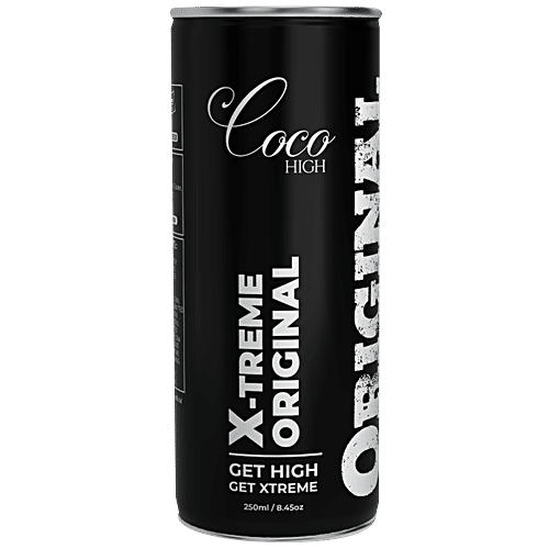 Coco High X-Treme Original Energy Drink - Rich In Protein, Refreshing, 250 ml Can