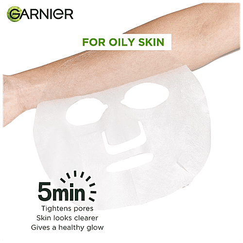 Garnier Niacinamide Serum Ampoule Face Sheet Mask - With Kale, For Oily Acne Prone Skin, 15 g