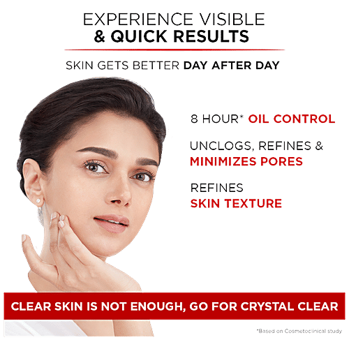 L'Oreal Paris Revitalift Crystal Salicylic Acid Skincare Regime Combo - Micro-Essence Smoothing Serum, Gel Cream, Mildly Exfoliates The Pores & Renews Skin, 2 pcs (Serum, 65 ml + Gel Cream, 15 ml) 