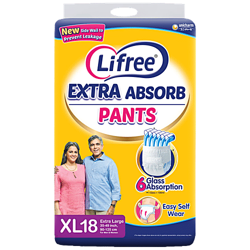 Buy Lifree Extra Absorb Pants Size XL 18, Highly Absorbent Adult