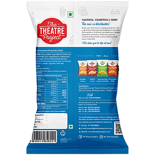 The Theatre Project Gourmet Popcorn - Movie Theatre Butter, 27 g  Gluten Free
