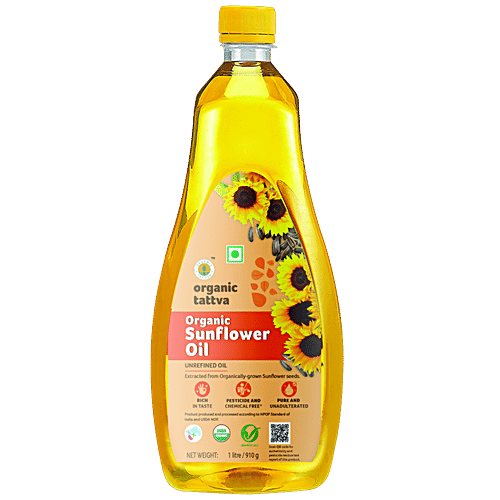 Buy Organic Tattva Sunflower Unrefined Oil Easy To Digest, Promotes Heart Health Online at