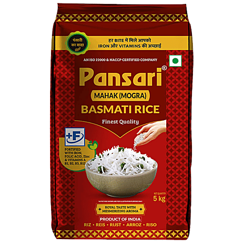 Buy PANSARI Mahak/Mogra Basmati Rice With Vitamin B1, B2, & Iron