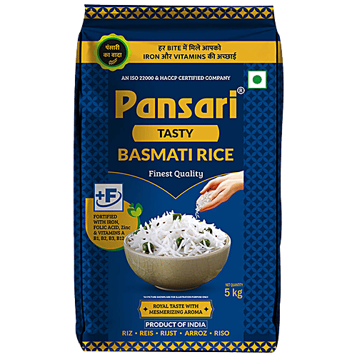 Buy PANSARI Tasty Basmati Rice Fortified With Vitamin A, B1 & Iron