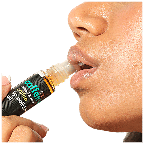 mCaffeine Coffee Lip Polishing Oil - With Rosehip & Shea Butter, Heals Dry & Chapped Lips, 10 ml  