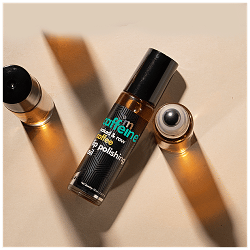 mCaffeine Coffee Lip Polishing Oil - With Rosehip & Shea Butter, Heals Dry & Chapped Lips, 10 ml  