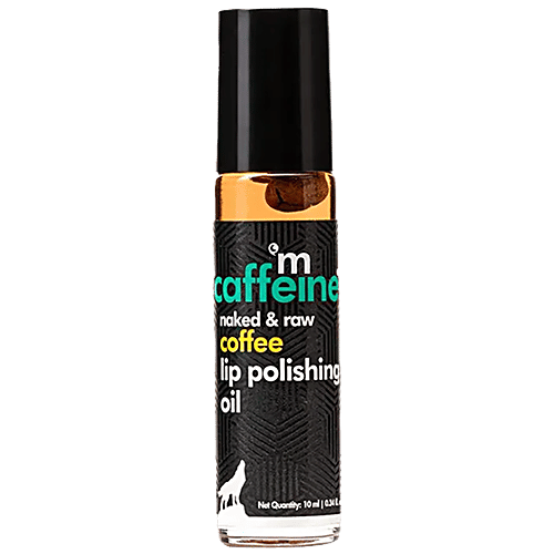 mCaffeine Coffee Lip Polishing Oil - With Rosehip & Shea Butter, Heals Dry & Chapped Lips, 10 ml  
