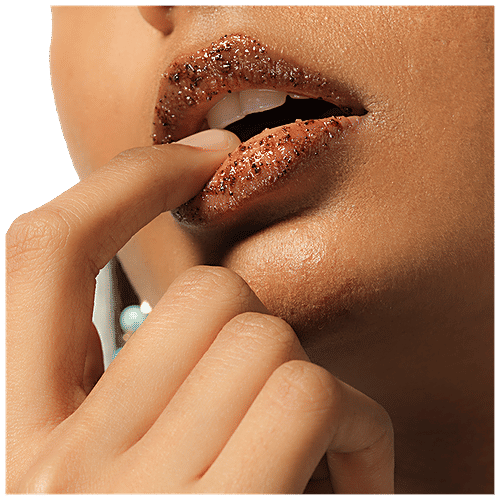 mCaffeine Coffee Lip Scrub - For Chapped & Pigmented Lips, Natural, Vegan, Beeswax Free, 12 g  