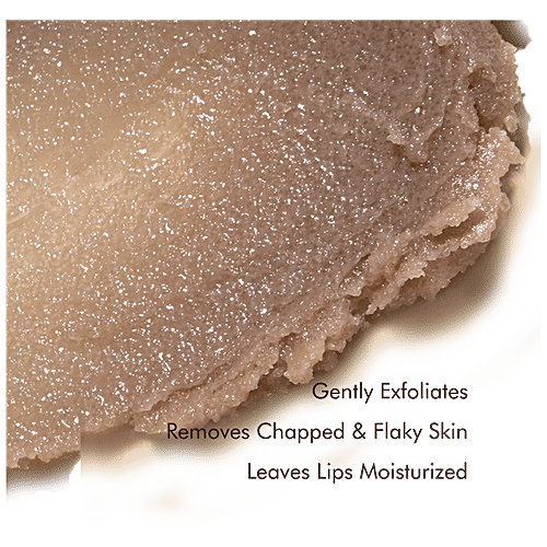 mCaffeine Gently Exfoliating Choco Lip Scrub - For Chapped & Sensitive Lips, Natural, Vegan, Beeswax Free, 12 g